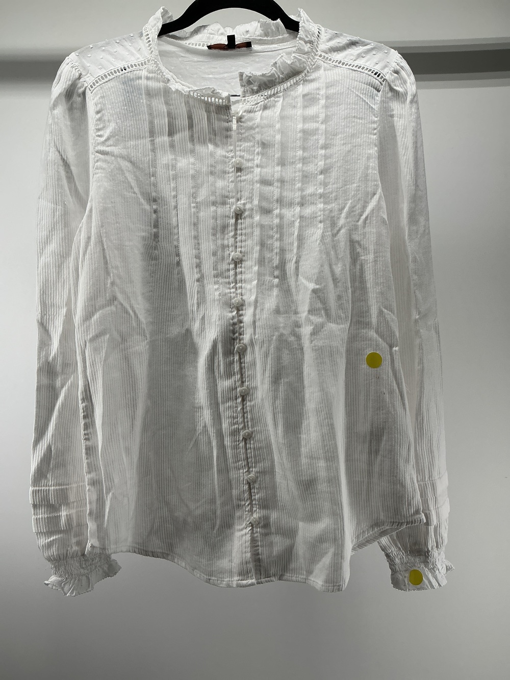 Organic Textured Cotton Peasant Blouse